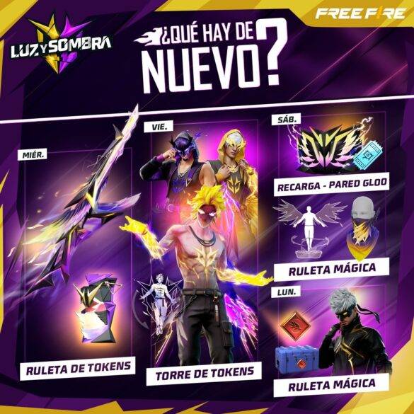 Agenda semanal free fire del 21 al 28 de mayo
