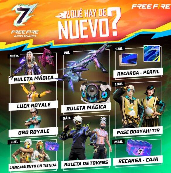 Agenda semanal free fire del 26 junio al 02 de julio