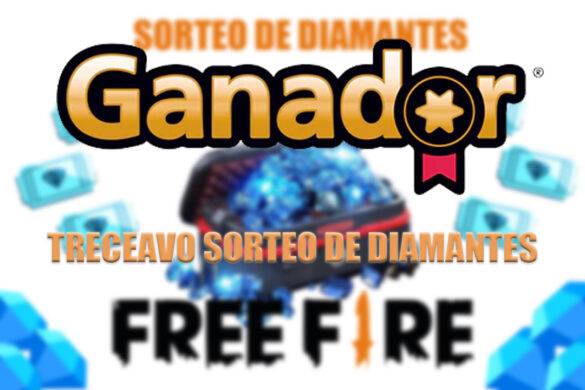 Treceavo sorteo de diamantes de free fire en lexuzplay