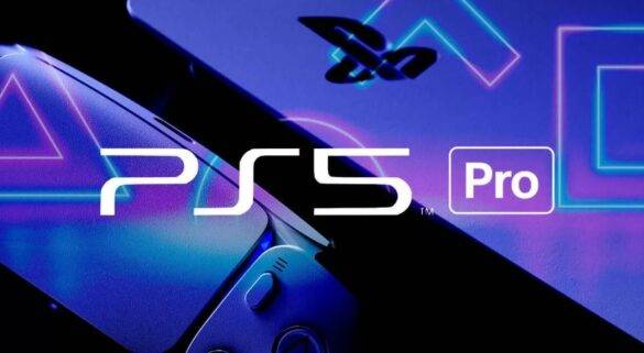 PS5 Pro: Imagen promocional con el logo de PlayStation 5 Pro y un control DualSense en fondo morado