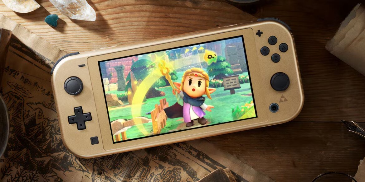 Edición especial de la Nintendo Switch Lite Hyrule Edition con tema de Zelda