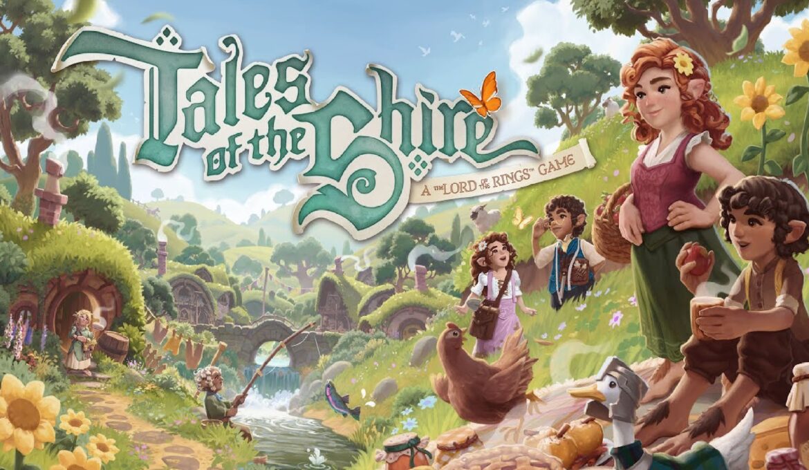Imagen del juego Tales of the Shire mostrando la vida cotidiana de un hobbit en la aldea de Delagua.