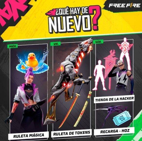 Nuevos eventos en Free Fire 2024: Ruleta Mágica, Tienda de la Hacker y más