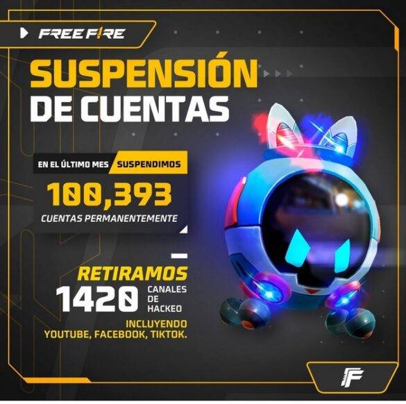 Suspensión de cuentas en Free Fire por uso de hacks y trampas